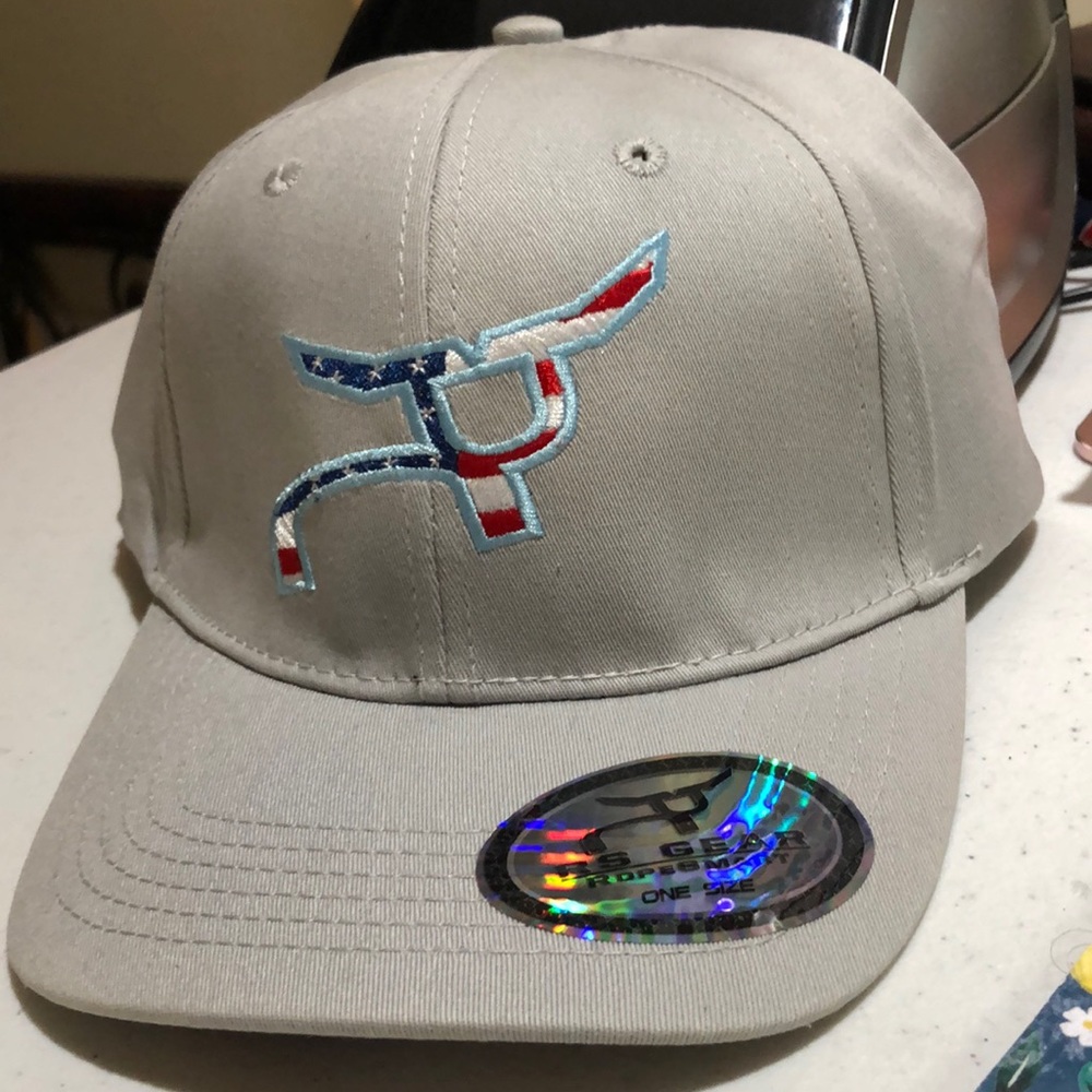 RopeSmart USA Team Roping Live the Dream Hat Cap Men’s Gray OSFM Rodeo
